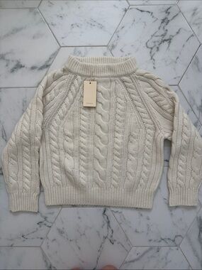 NWT Doen Marlowe Cream Cable Knit Sweater